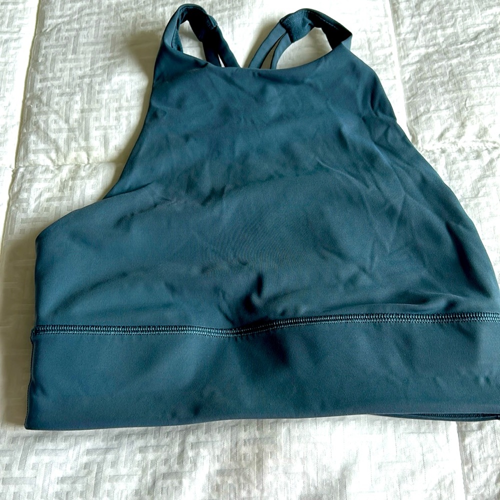 Lululemon Blue Cropped Sports Top